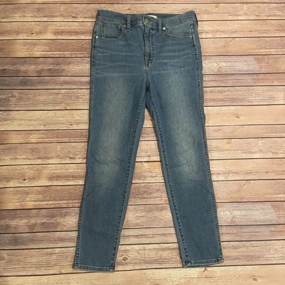 Madewell Denim - Madewell 10 Inch High Rise Skinny Crop Jeans Light Medium Wash